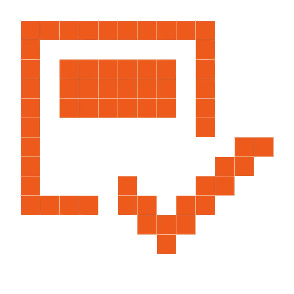 Pixel-art engineering drawing representing drawing checks